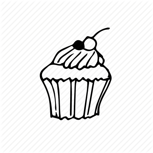 512x512 Collection Of Free Cupcakes Drawing Doodle Download On Ui Ex