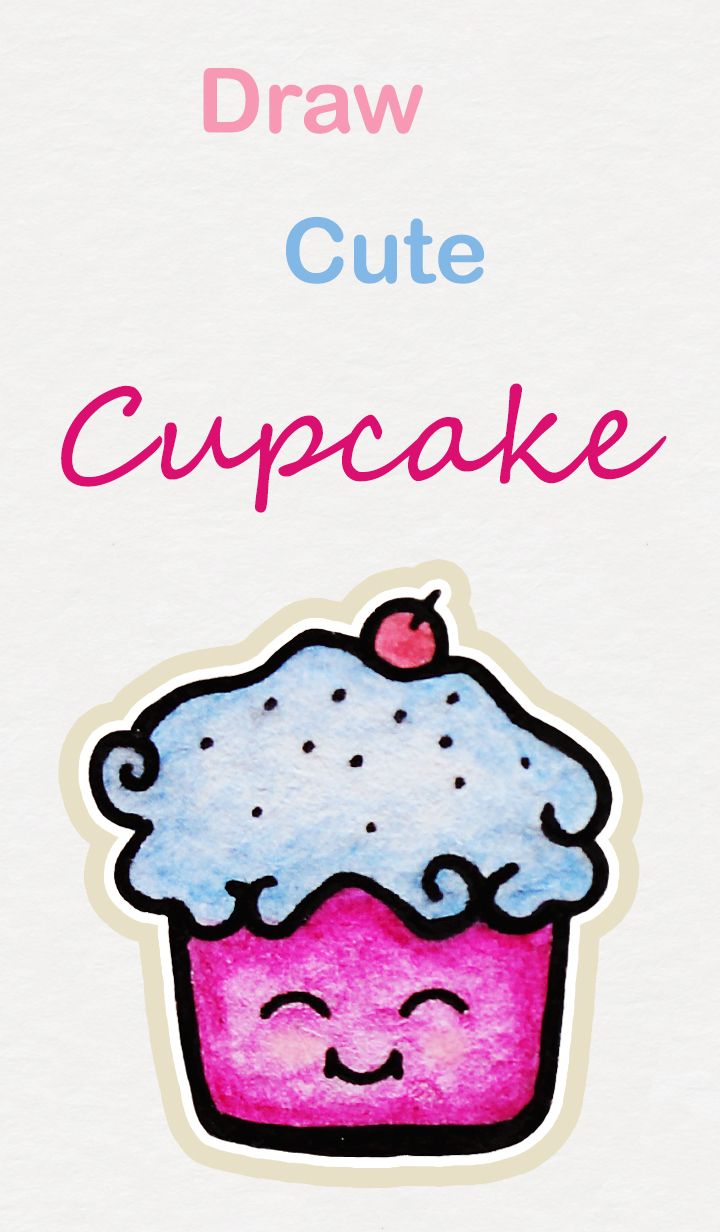 720x1232 Learn How To Draw So Cute Cupcake, Easy Step