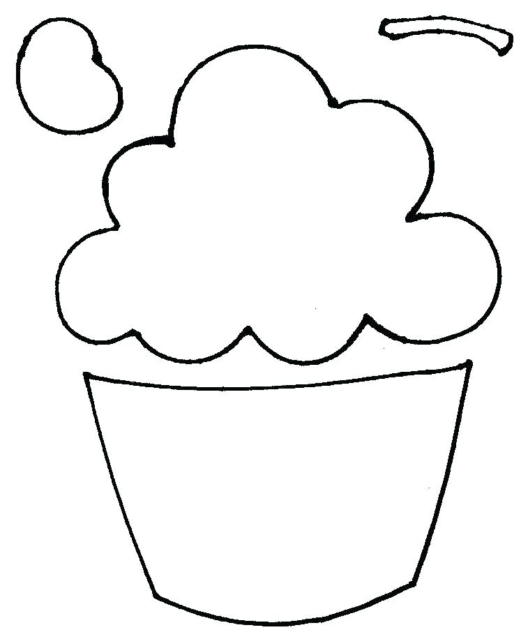 Cupcake Drawing Outline Free download on ClipArtMag