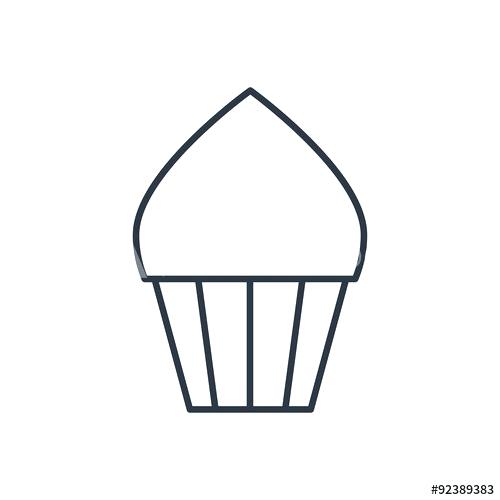 500x500 Cupcake Outline