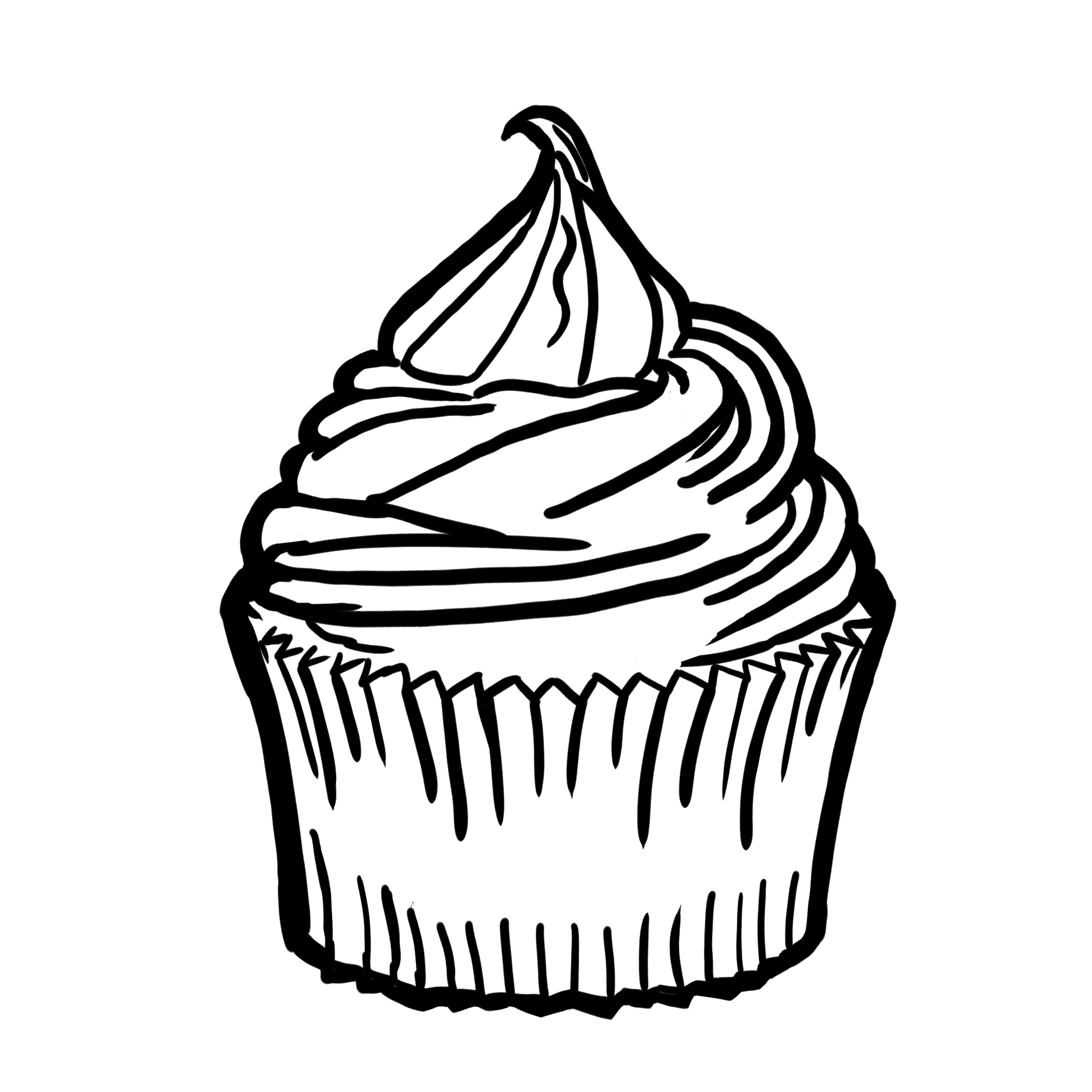 2048x2048 Drawing Detail Cupcake Transparent Png Clipart Free Download