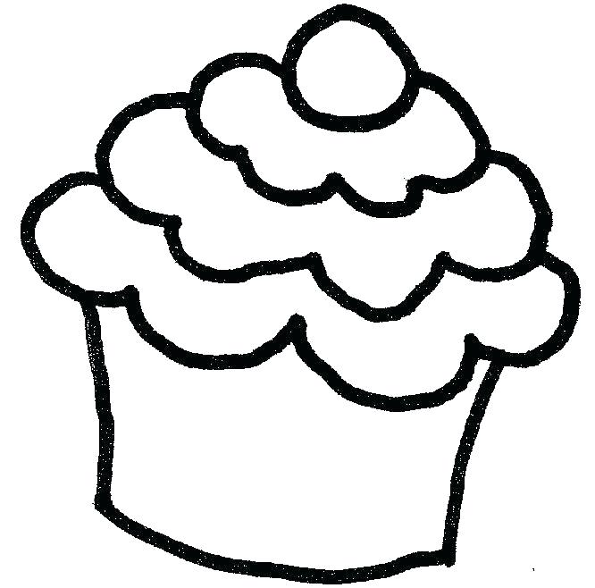 666x658 Cupcake Drawing Free Download