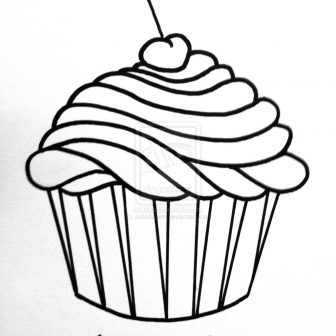 336x336 Images Of Cute Cupcake Line Drawing
