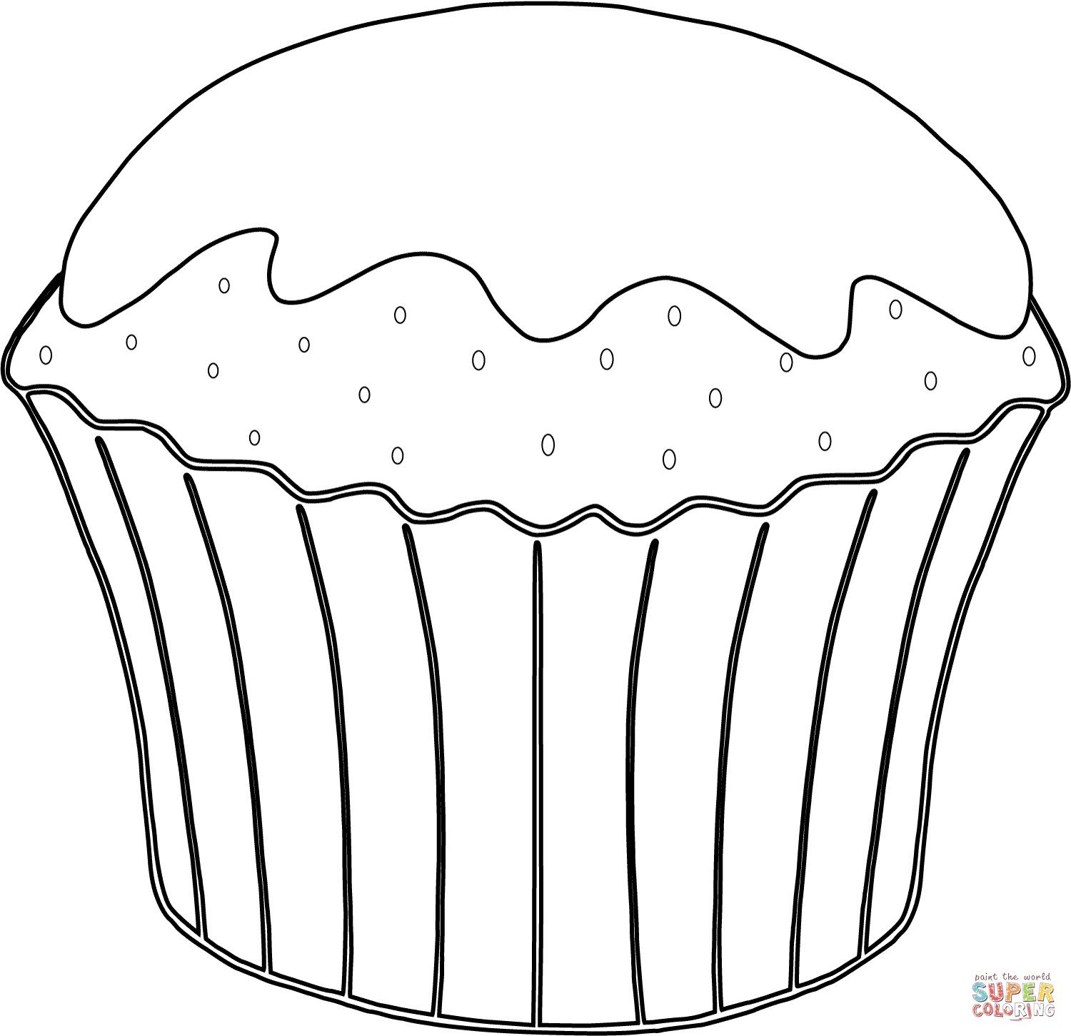 Cupcake Drawing Template