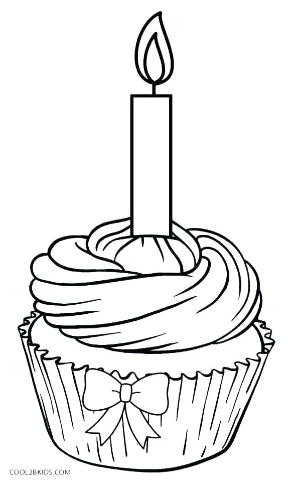 582x960 Cupcake Coloring Template Cupcake Template To Color Swirl Spring