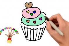 236x157 Cupcake Drawing Pages A Step