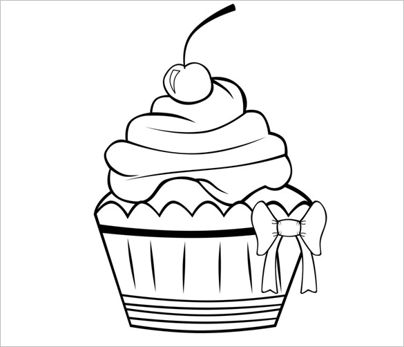 585x502 Cupcake Template