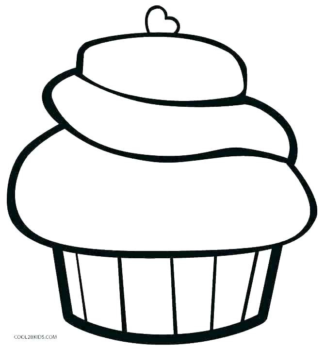 670x719 Cupcake Template Free Coloring Pages Book Printable To Color