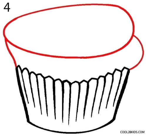 500x462 How To Draw A Cupcake How To Draw A Cupcake Step Corel Draw