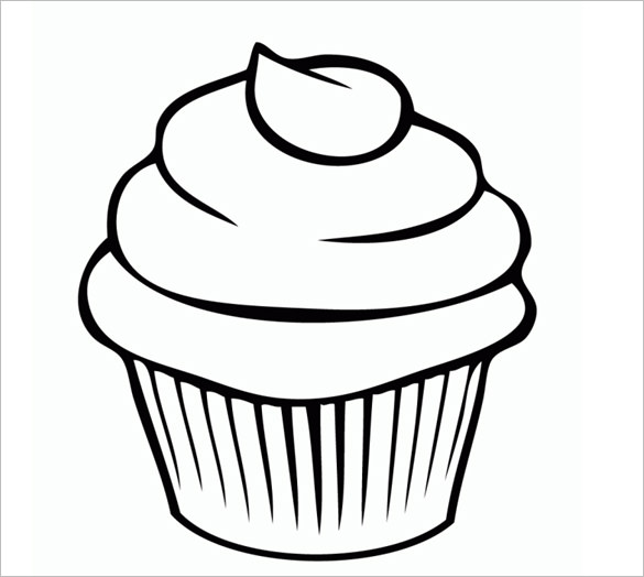 585x524 Printable Cupcake Template