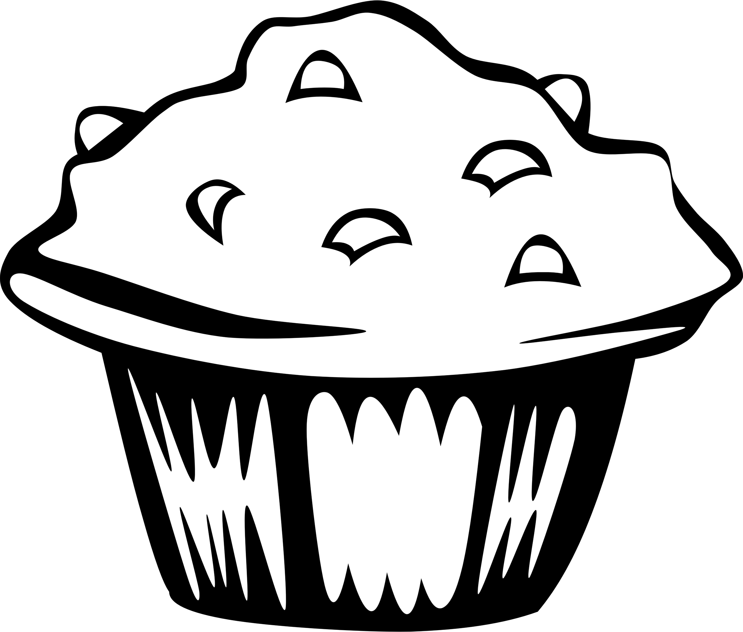 2400x2042 Muffin Clipart Black And White Cup Cake Clip Art