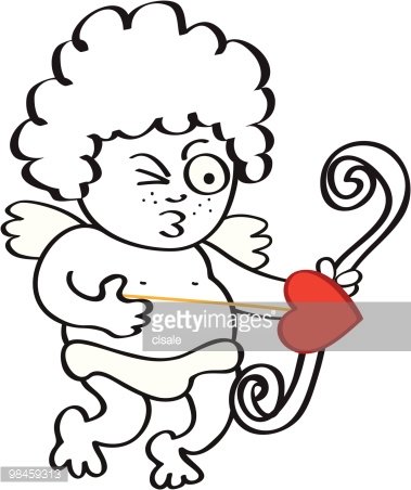 379x452 Cupid Angel Cartoon, Illustration At Valentine's Day Premium