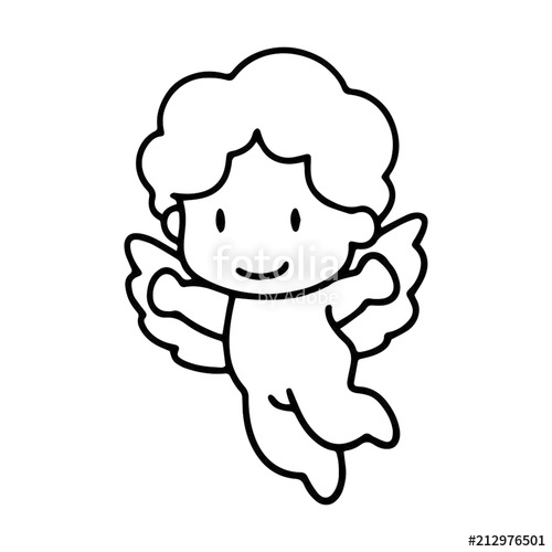 500x500 Cupid Cartoon Illustration Isolated On White Background