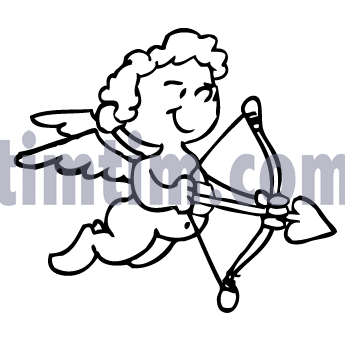 345x343 free drawing of cupid bw from the category dating love marriage