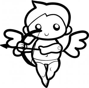 302x301 How To Draw Cupid For Kids, Step
