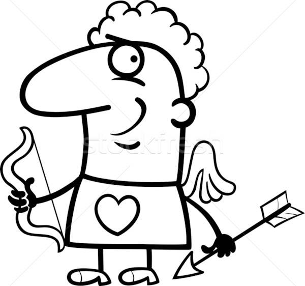 600x562 Valentine Man In Cupid Costume Cartoon Vector Illustration Igor