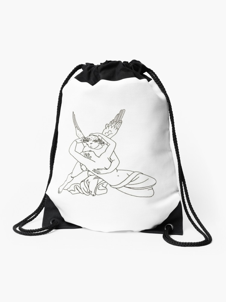750x1000 Cupid And Psyche Drawing Drawstring Bag
