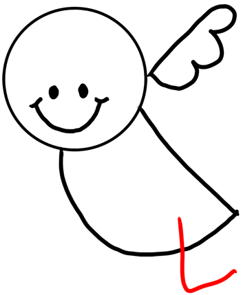 350x429 Drawing Cupid With Easy Step