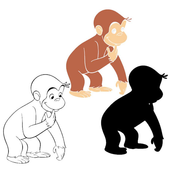 570x570 Curious George Monkey Iron On Transfer Party Birthday