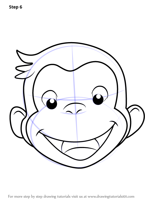 597x842 Learn How To Draw Curious George Face