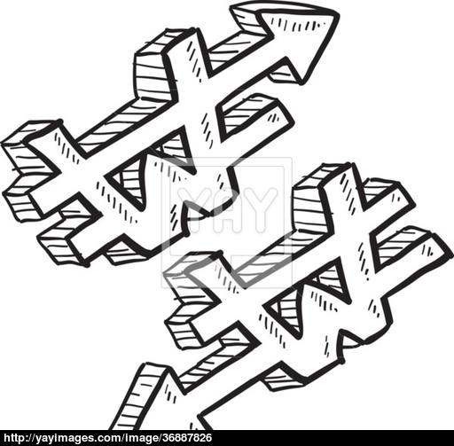 512x503 Korean Won Currency Value Sketch Vector