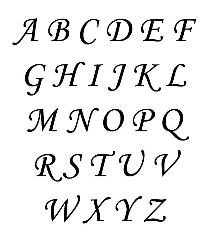 794x908 cursive letter vinyl decal cursive letter initial mailbox etsy