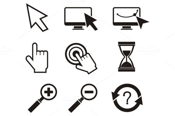 580x386 Mouse Cursors Hand Cursor Hourglass