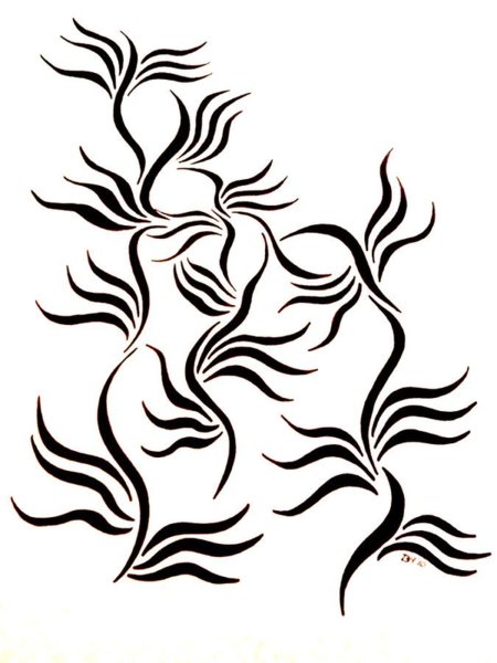 450x600 Curved Lines Drawings