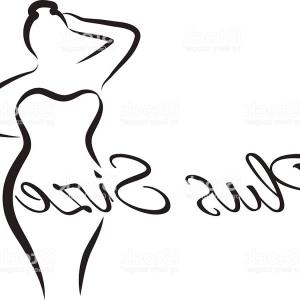 300x300 Logo Plus Size Woman Curvy Woman Symbol Logo Vector Illustration