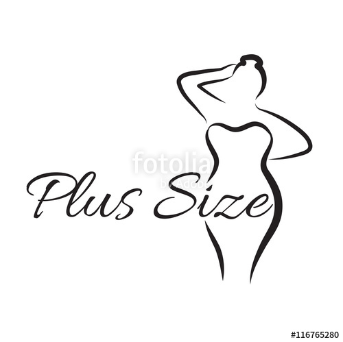 500x499 Logo Plus Size Woman Curvy Woman Symbol, Logo Vector