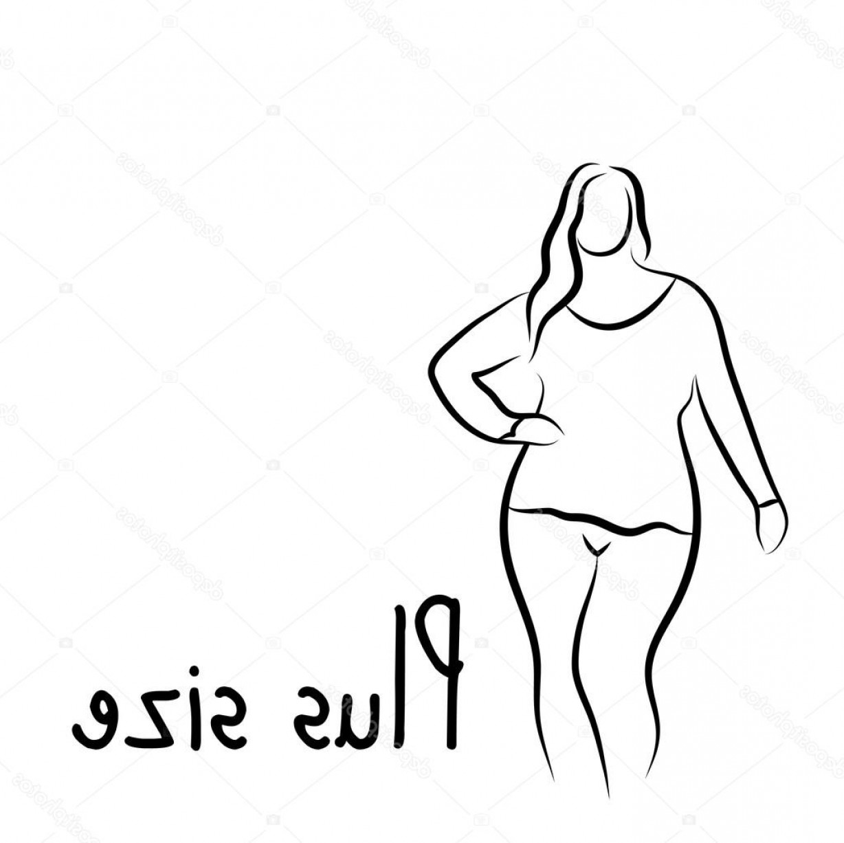 1228x1226 Plus Size Woman Vector Hoodamath