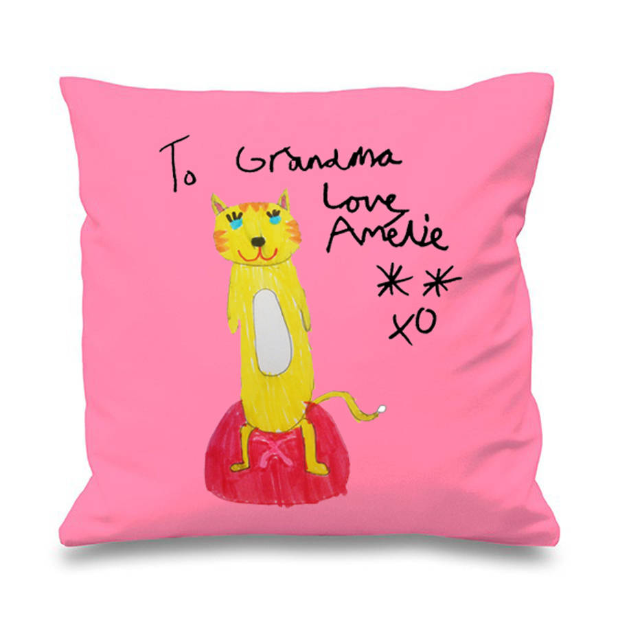 900x900 Personalised Cushion With Child's Drawing