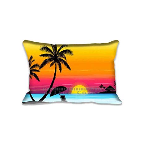 466x466 Vector Drawing Beach Pillow Case With Zipper