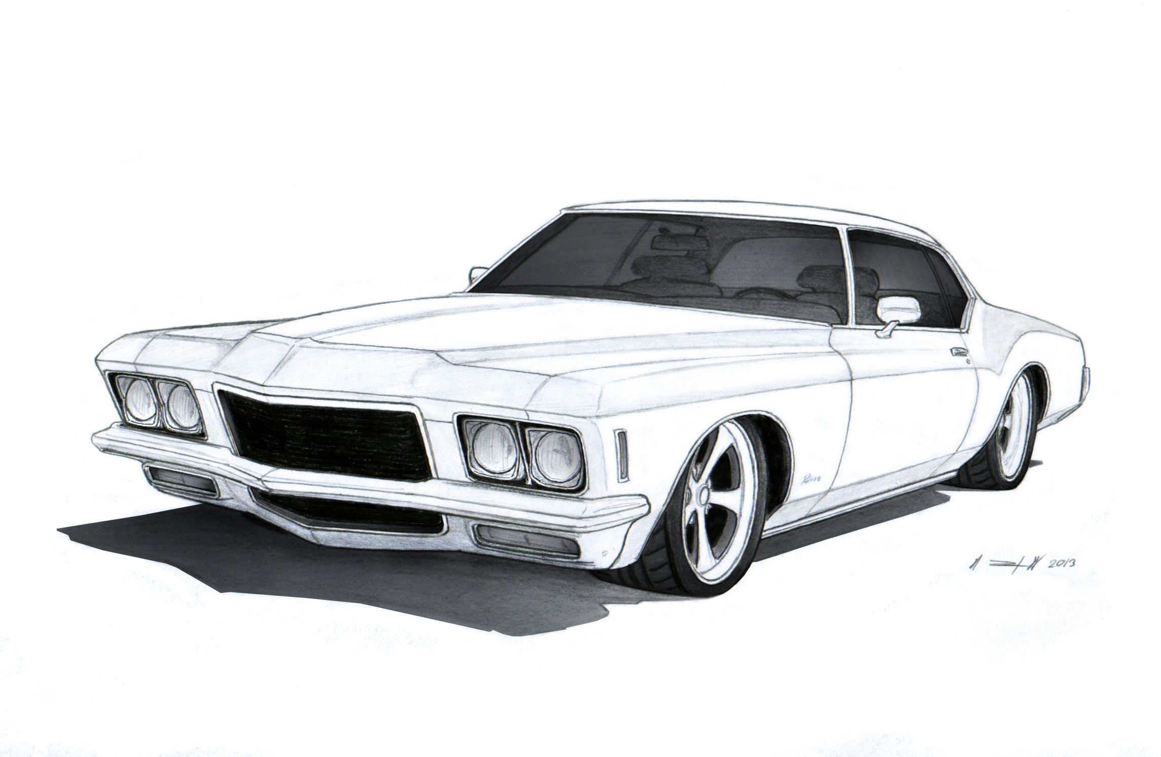 2290x1494 Buick Riviera Custom Drawing