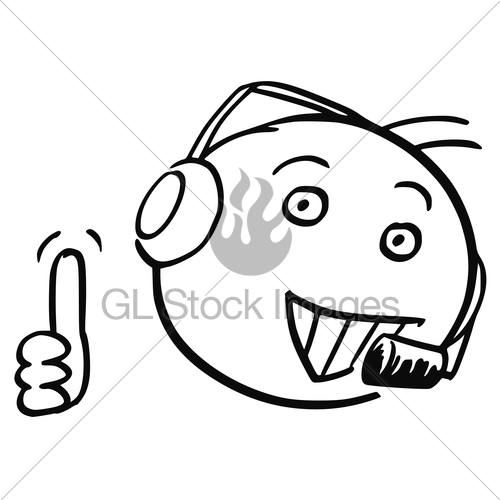 500x500 Vector Stick Man Cartoon Of Male Customer Support Service Gl