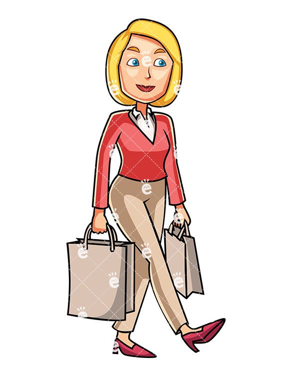 585x755 A Woman Holding A Couple Of Shopping Bags Shopping