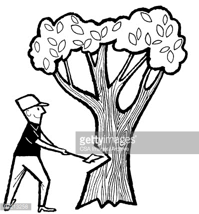 399x429 Don't Cut Trees Clipart