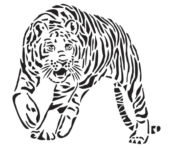 700x600 Tiger Shape Templates, Crafts Colouring Pages Free