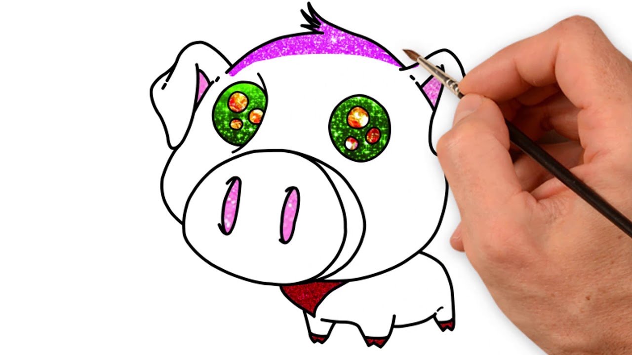 1280x720 How To Draw Cute Animals With Big Eyes Coloring Page