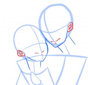 302x292 How To Draw Anime Couples, Step