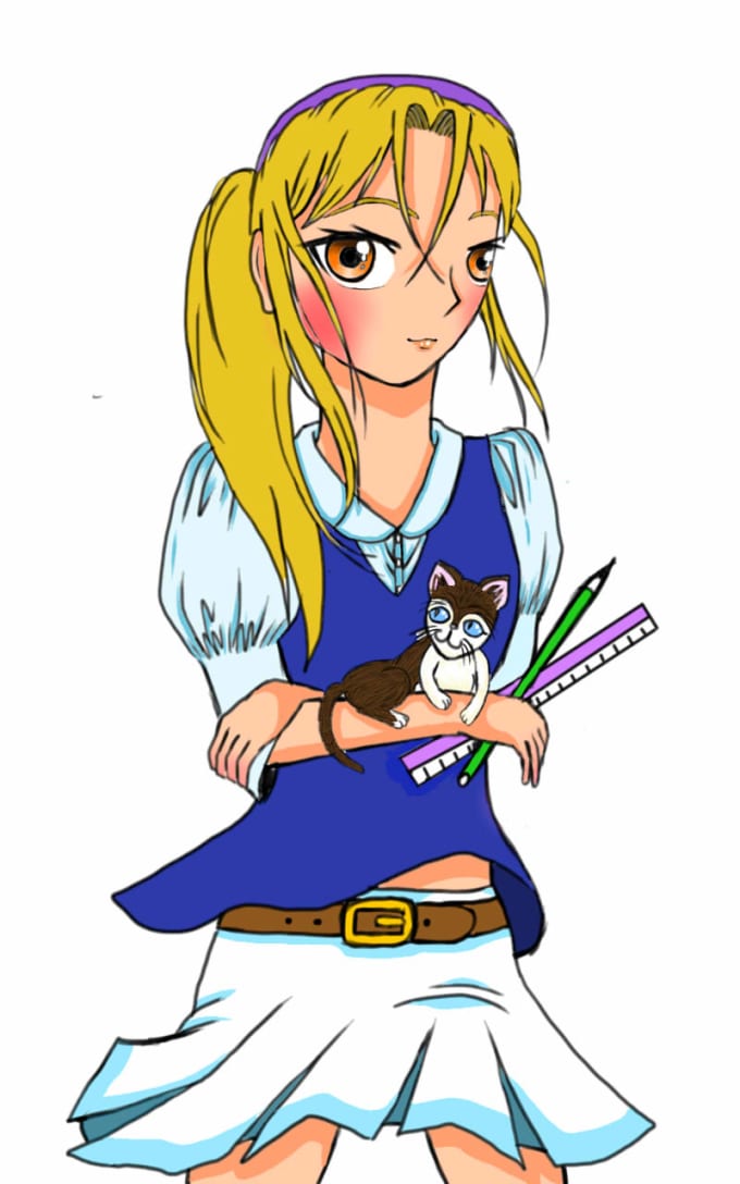 680x1088 Draw You A Picture Of Cute Anime Girl