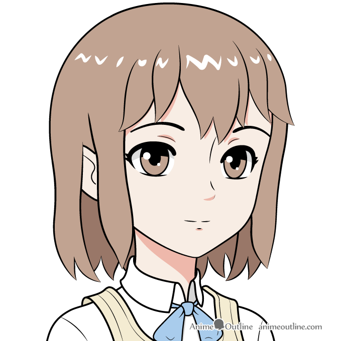 675x680 How To Draw An Anime School Girl In Steps