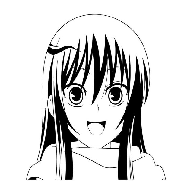 600x600 Shop Cute Anime Girl Vinyl Wall Art