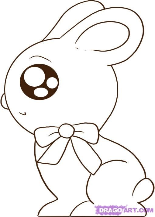 510x711 Bunny Drawing How To Draw A Chocolate Easter Bunny Step