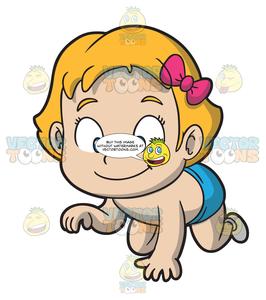 266x300 A Cute Baby Girl Crawling On The Floor Clipart Cartoons