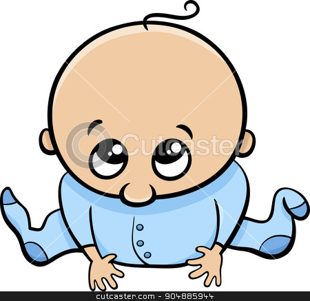 450x437 Cute Baby Boy Cartoon Stock Vector