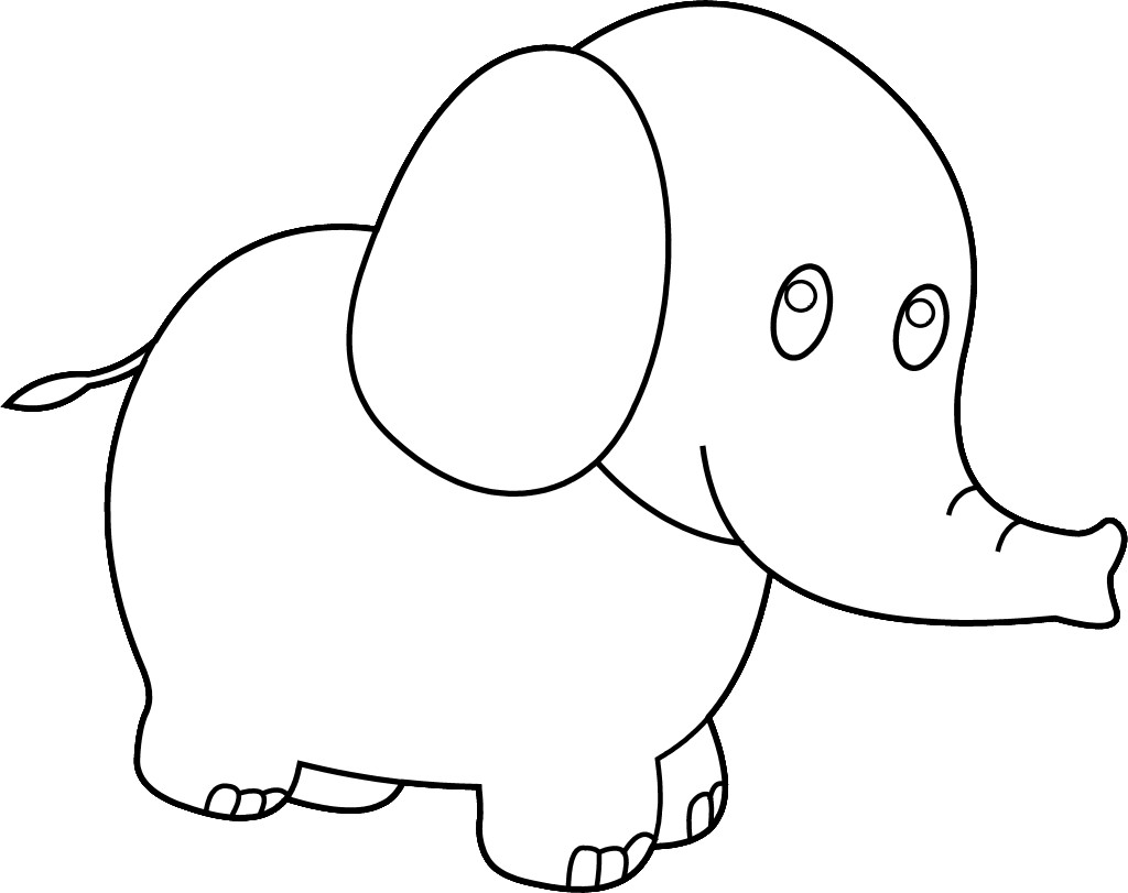 1024x811 Free Printable Baby Elephant Clipart
