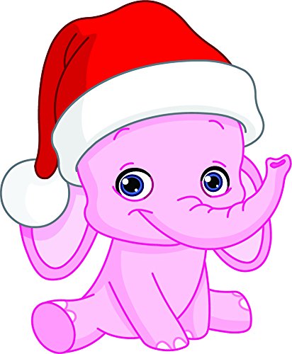 412x500 Cute Adorable Happy Smiling Christmas Baby Elephant
