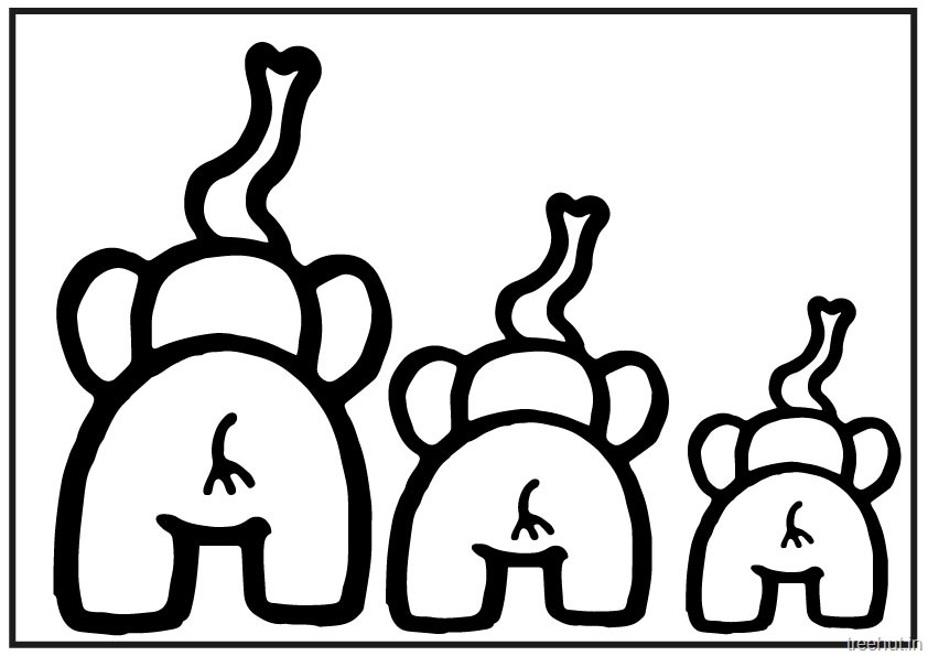 842x595 Cute Baby Elephant Coloring Pages