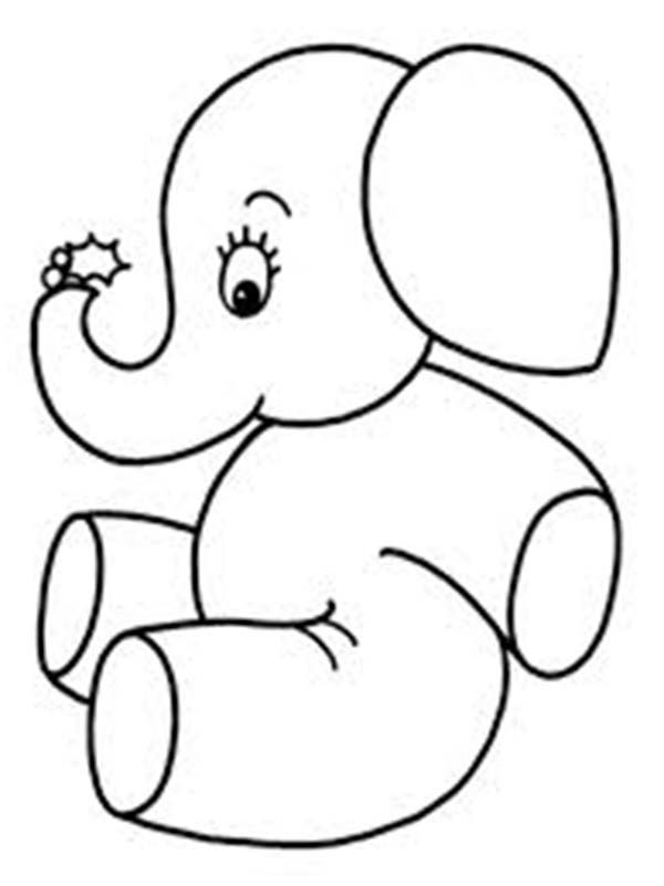 600x801 Cute Little Elephant Coloring